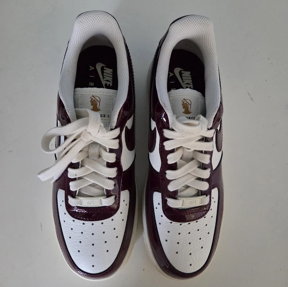 🆕️Nike Air Force 1 '07 LX Roman Empire Dark Burgundy Low-Top Sneakers Size 8.5W - Picture 5 of 10
